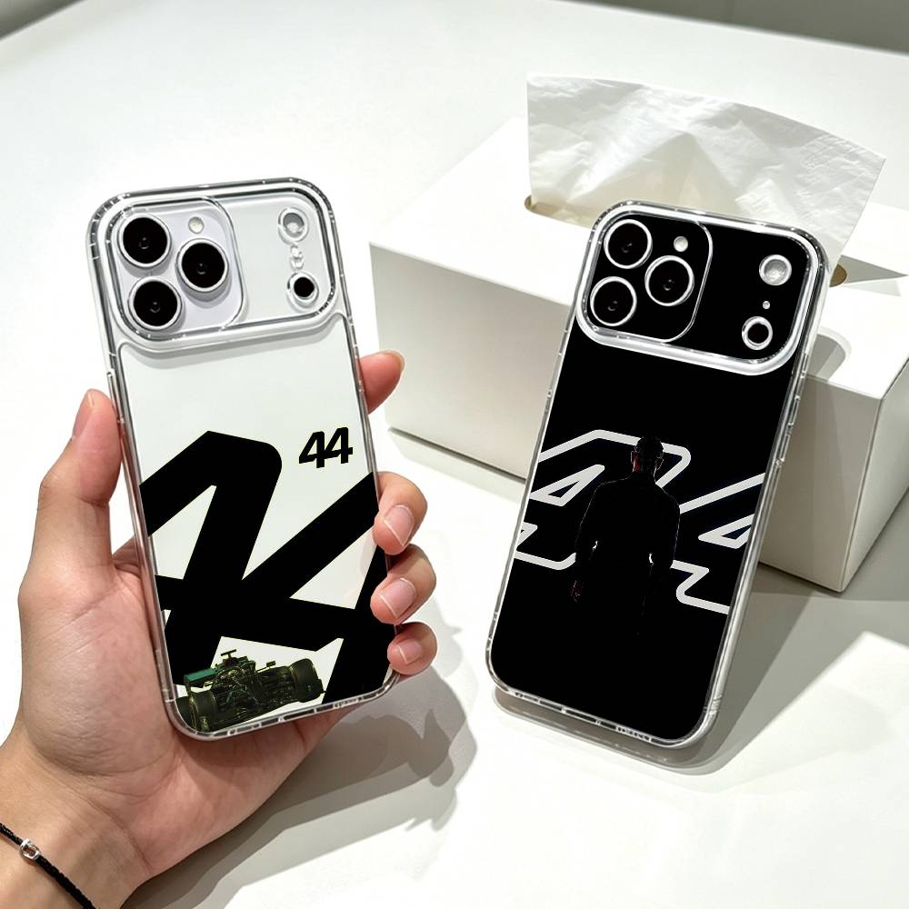 Phone Cases Hamilton - R-Racer ルイス・ハミルトン 透明シリコン製ソフトケース iPhone 17 16