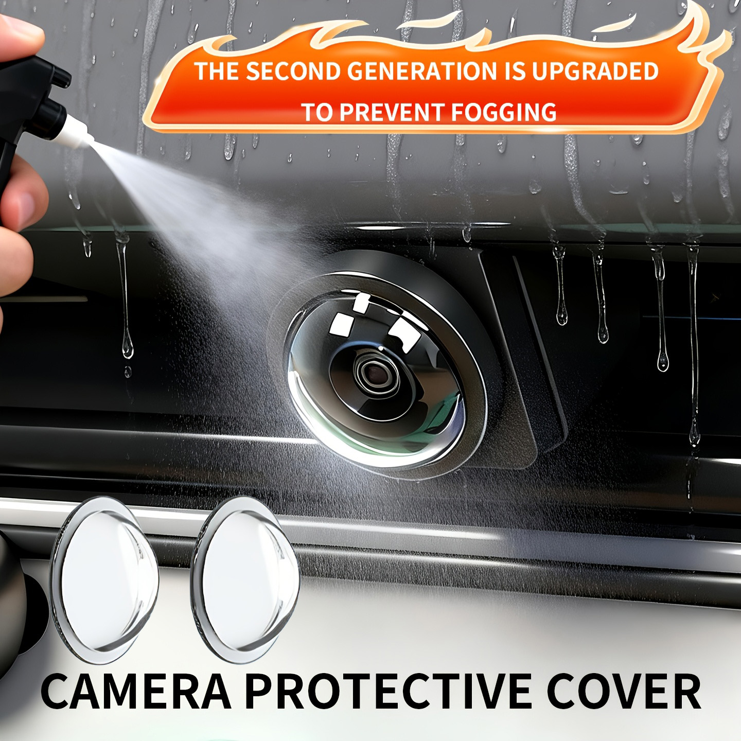 Camera Lens Protector - 2個入り 車用カメラレンズプロテクター リアビューバックアップカメラカバー 360度 ° カメラ保護