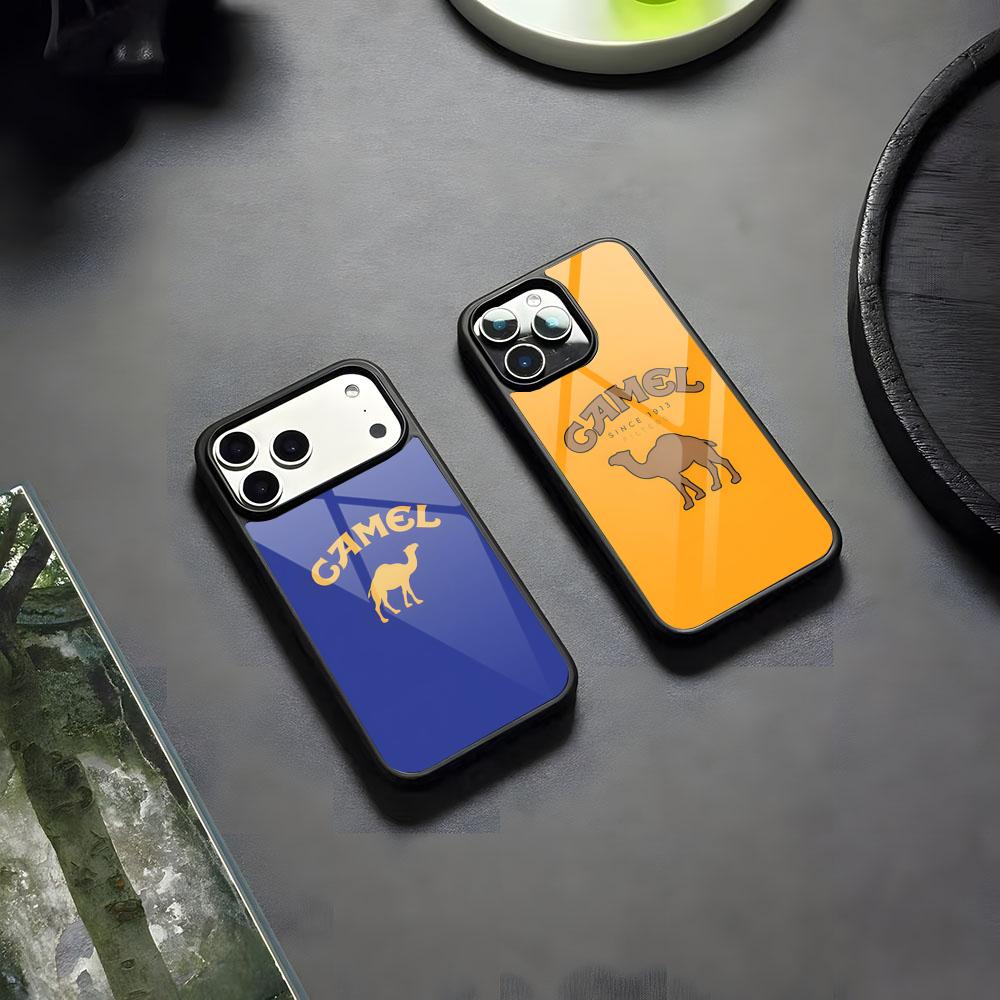 Phone Cases Blunt - シガレットブランド「カーメル」のスマホケース、シリコンPC+TPU製ケース、iPhone 17、16、14、11、12、15、13 Pro Max、8、7、6 Plus、X、SE、XR対応、ハードカバー