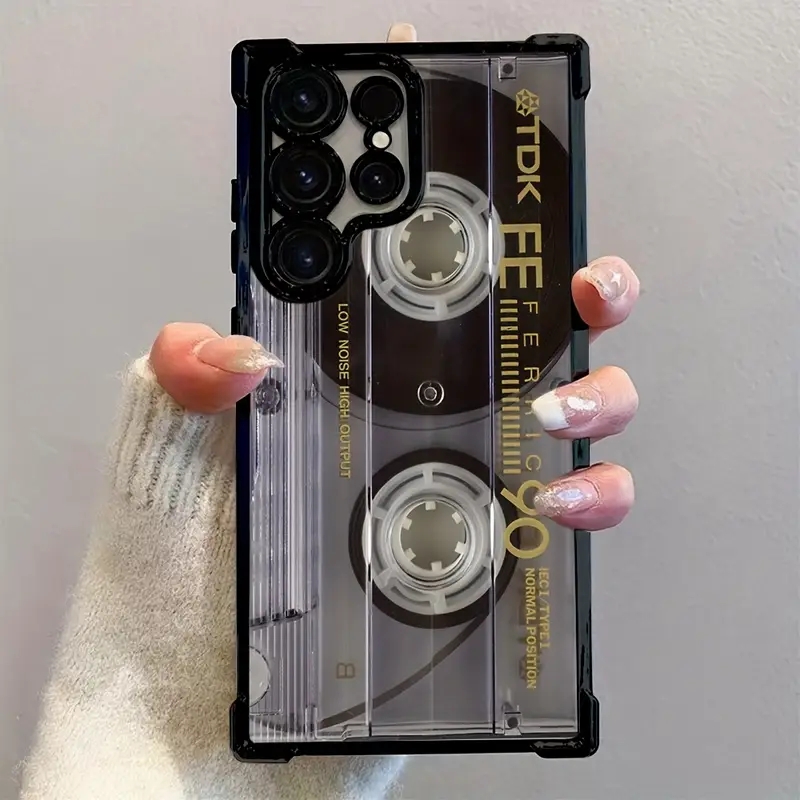 Phone Cases Galaxy A16 5G - レトロカセットパターンメッキ加工ソフトフォンケース Samsung Galaxy A56 A36 5G
