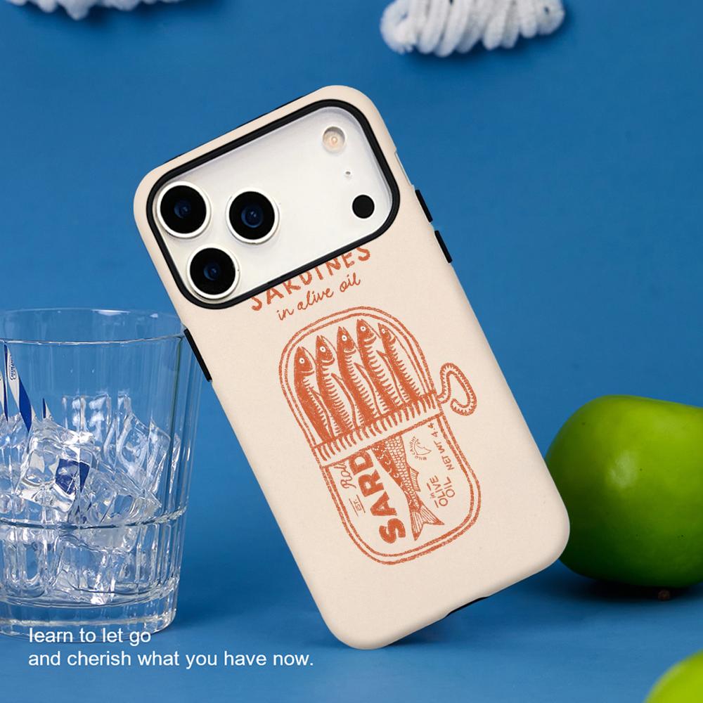 Phone Cases You Can Design - イワシ缶レトロファッションデザインスマホケースフィルムシェル iPhone 17 16e 16 15
