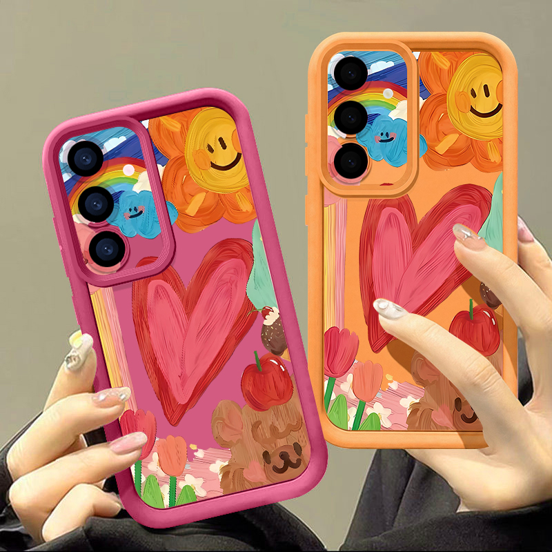 Phone Cases Galaxy A16 5G - かわいいハート柄のスマートフォンケース。対応機種：Samsung Galaxy A18、A57、A37、A27、A56、A16、A17、A55、A54、A26、A36 5G、S26 FE、S25、S24、S23 Ultra。