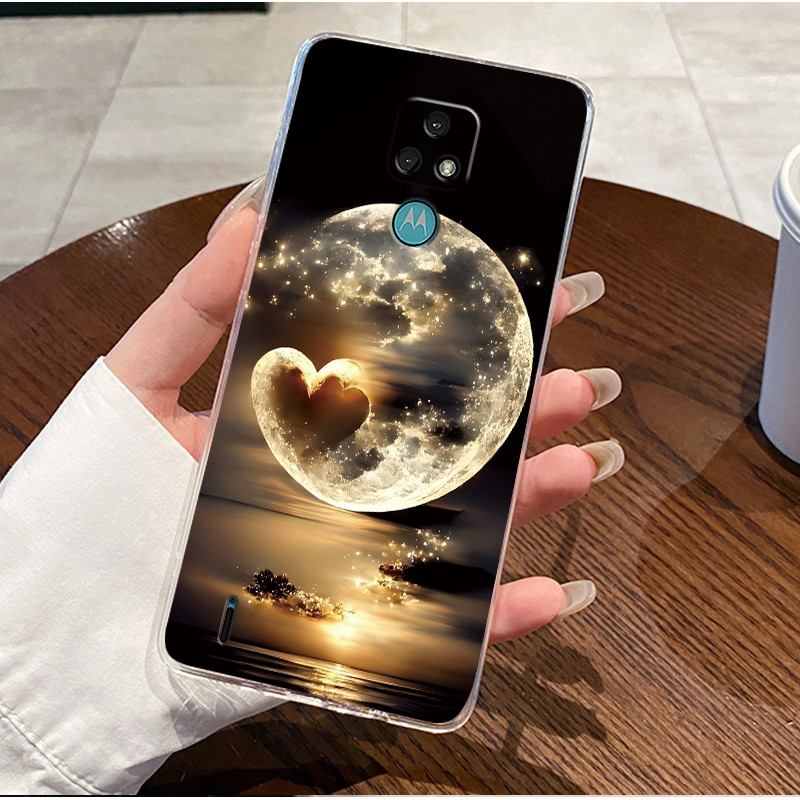 Phone Cases Viral - 電話ケースモトローラモト E7 ソフトシリコーン TPU クリアウイルス塗装ケースモトローラモト E7