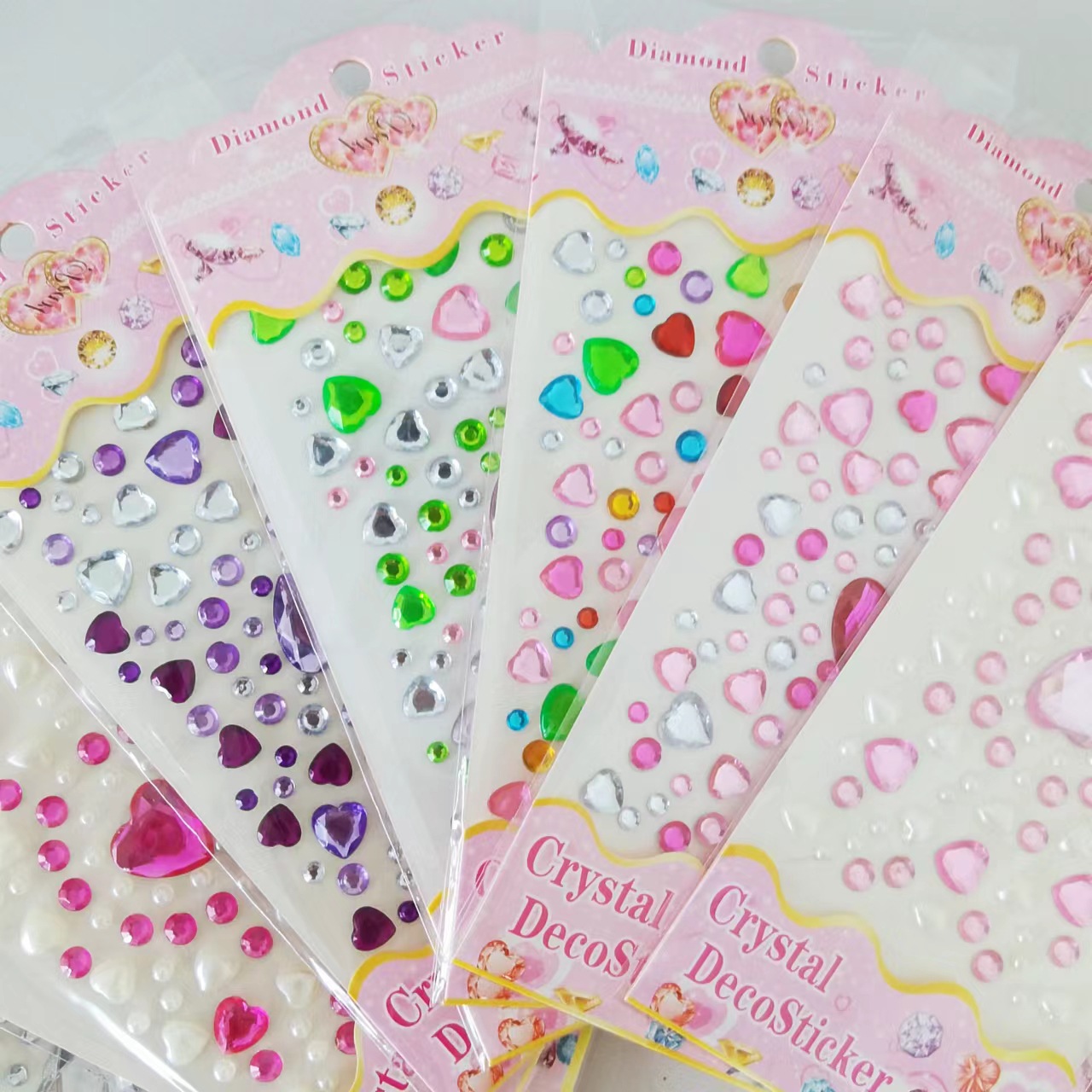Phone Cases Viral - ハート 3D ステッカー ダイヤモンド バイラル ステッカー