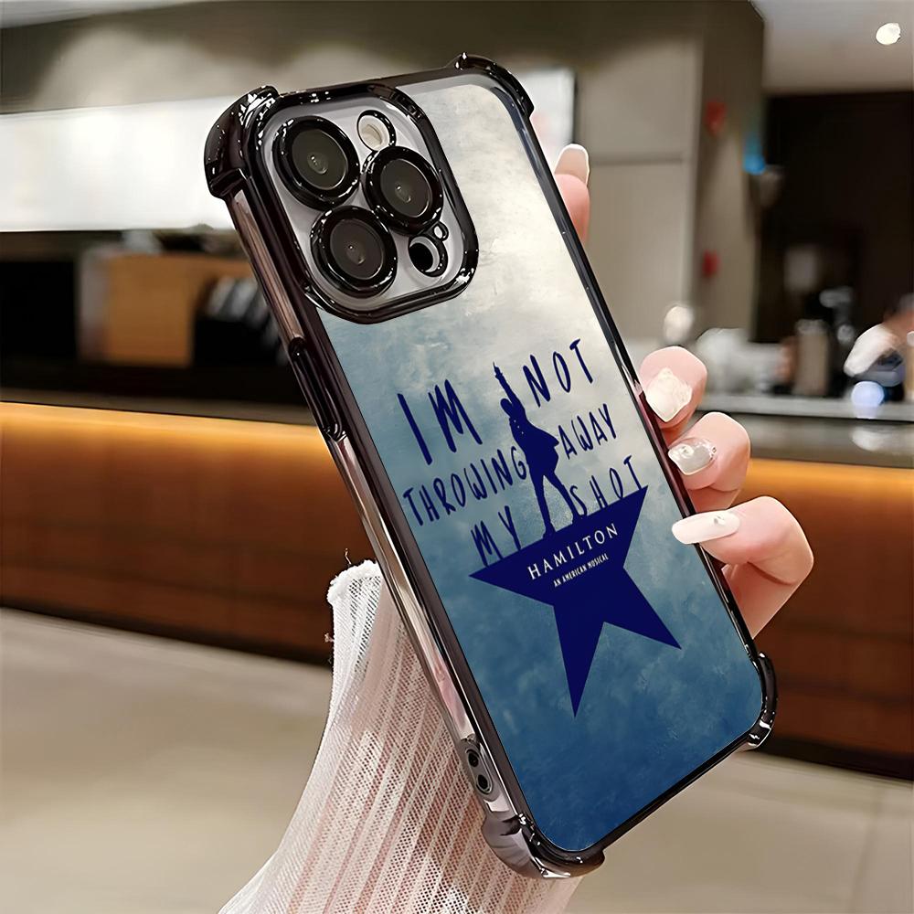 Phone Cases Hamilton - ハミルトン ミュージカルの歌詞柄 iPhoneケース メッキ加工 iPhone 17