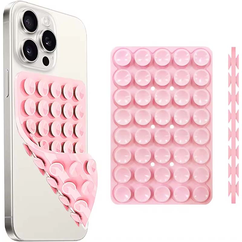 Phone Cases Casely - 強力な両面ノーハンドグリップ付きシリコン吸盤式スマホスタンド、動画固定パッド、シリコンゴム吸盤、シリコンケース