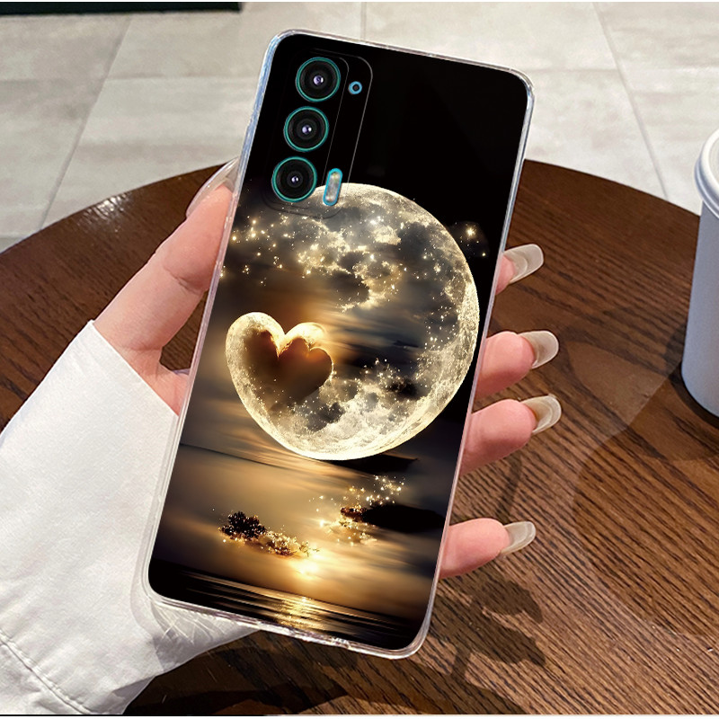 Phone Cases Viral - 電話ケースモトローラエッジ 20 ソフトシリコーン TPU クリアウイルスかわいいふわふわ子猫塗装ケース耐衝撃カバー
