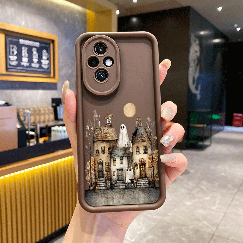 レトロな田舎の建物と秋の風景のパターンが描かれたHonor  - Phone Cases Honor のレビューと価格