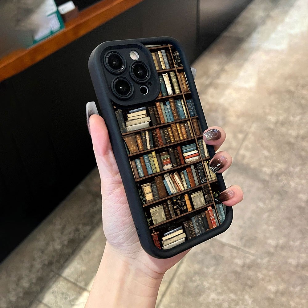 ブックシェルフ型クリエイティブパターンのiPhoneケース  - Phone Cases For Iphone 15 のレビューと価格