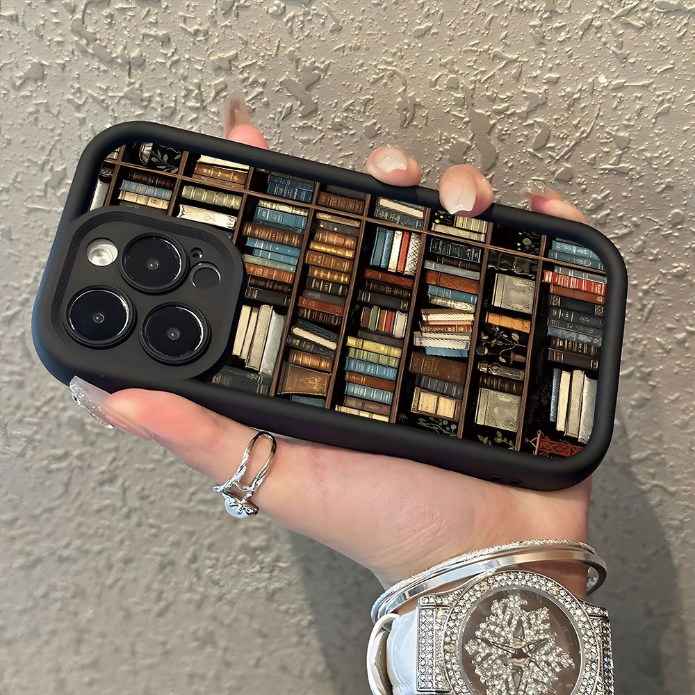 ブックシェルフ型クリエイティブパターンのiPhoneケース  - Phone Cases For Iphone 15 のレビューと価格