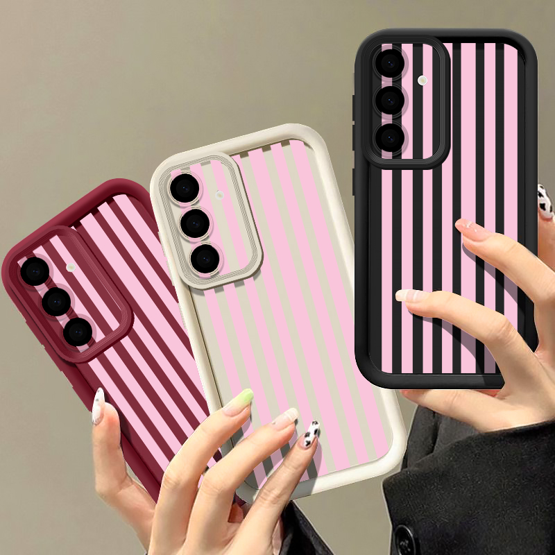 ピンクストライプ柄のSamsung Galaxy A18 A - Phone Cases Galaxy A16 5G のレビューと価格