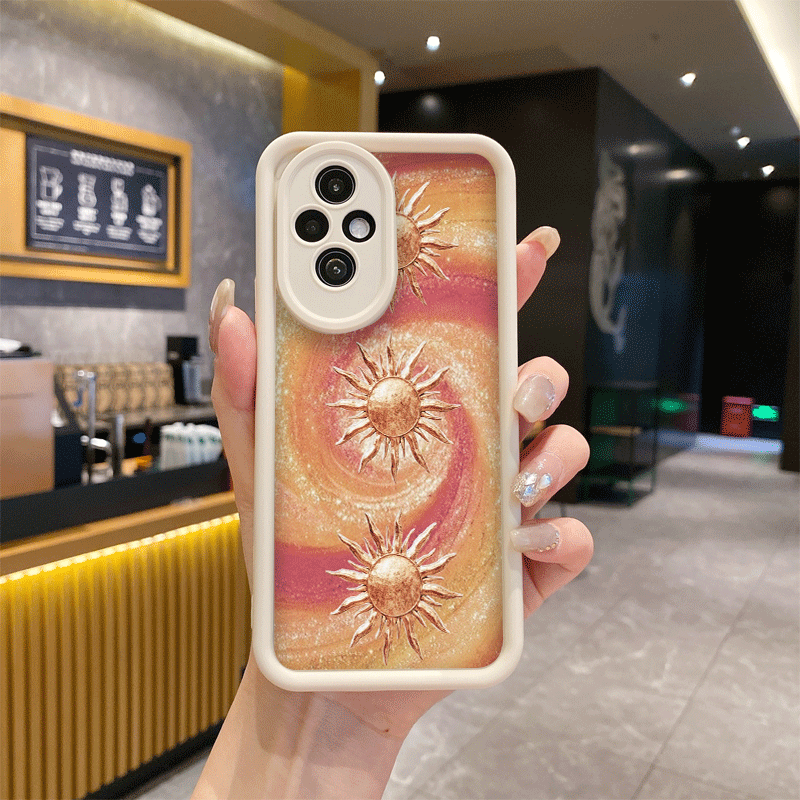 ヴィンテージ風ゴールデン星空太陽月プリントスマホケース Ho - Phone Cases Honor のレビューと価格