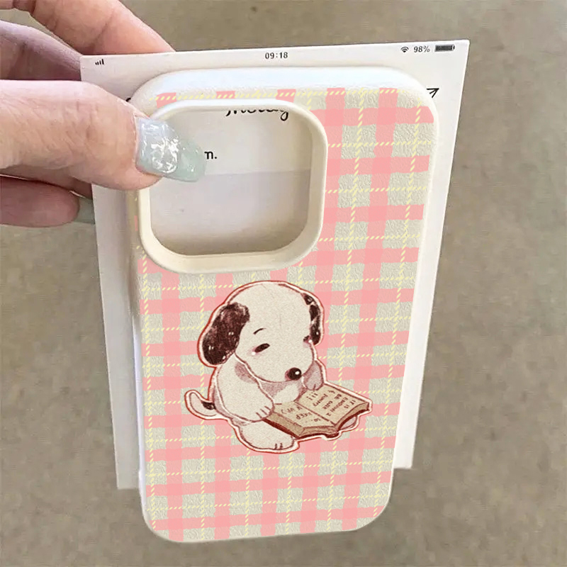 かわいいヴィンテージブック犬ライチ柄スマホケース Samsu - Phone Cases Galaxy A16 5G のレビューと価格
