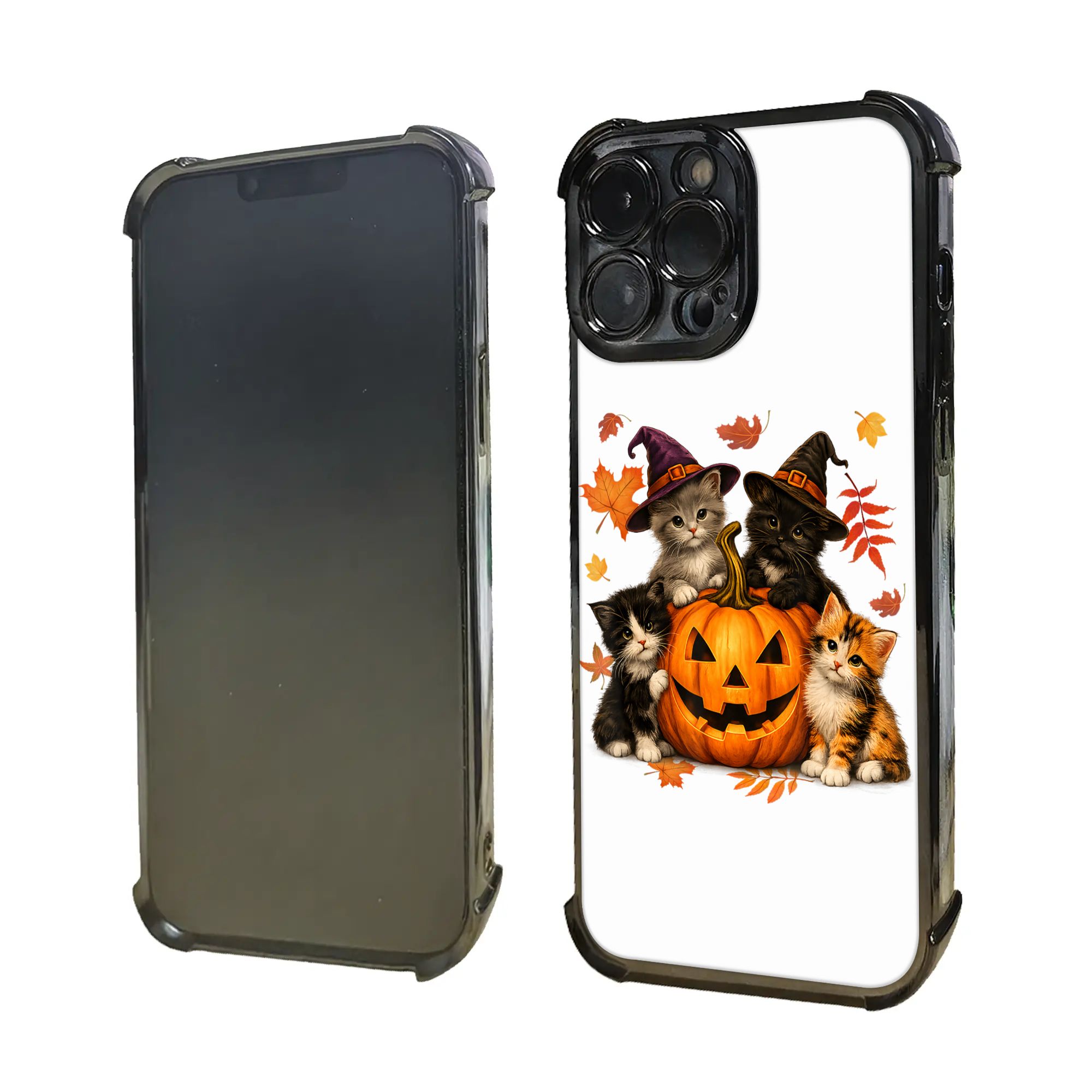 ハロウィンキュートな猫とカボチャのスパイキーシーズン メンズ - Phone Cases Men のレビューと価格
