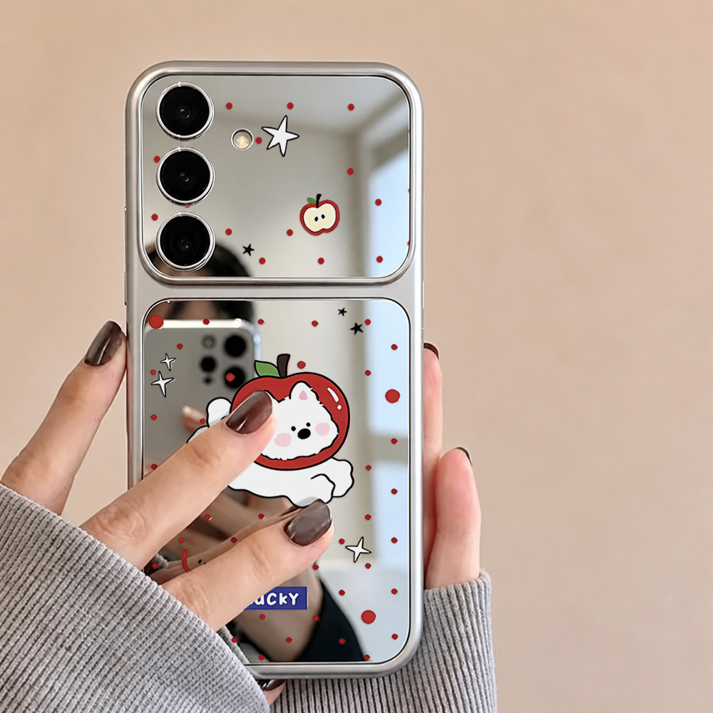 メイクアップミラー付きキュートな犬のスマホケース、Samsu - Phone Cases Galaxy A16 5G のレビューと価格