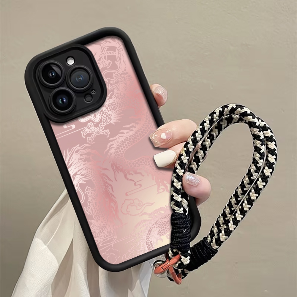 淡白のドラゴン柄ストラップ付きロープフォンケース iPhon - Phone Cases With Loop のレビューと価格