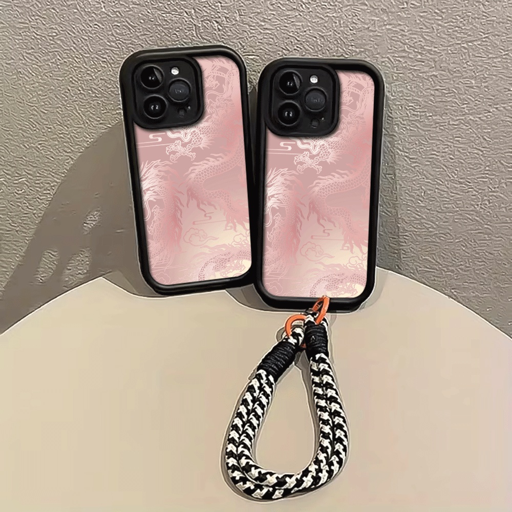 淡白のドラゴン柄ストラップ付きロープフォンケース iPhon - Phone Cases With Loop のレビューと価格