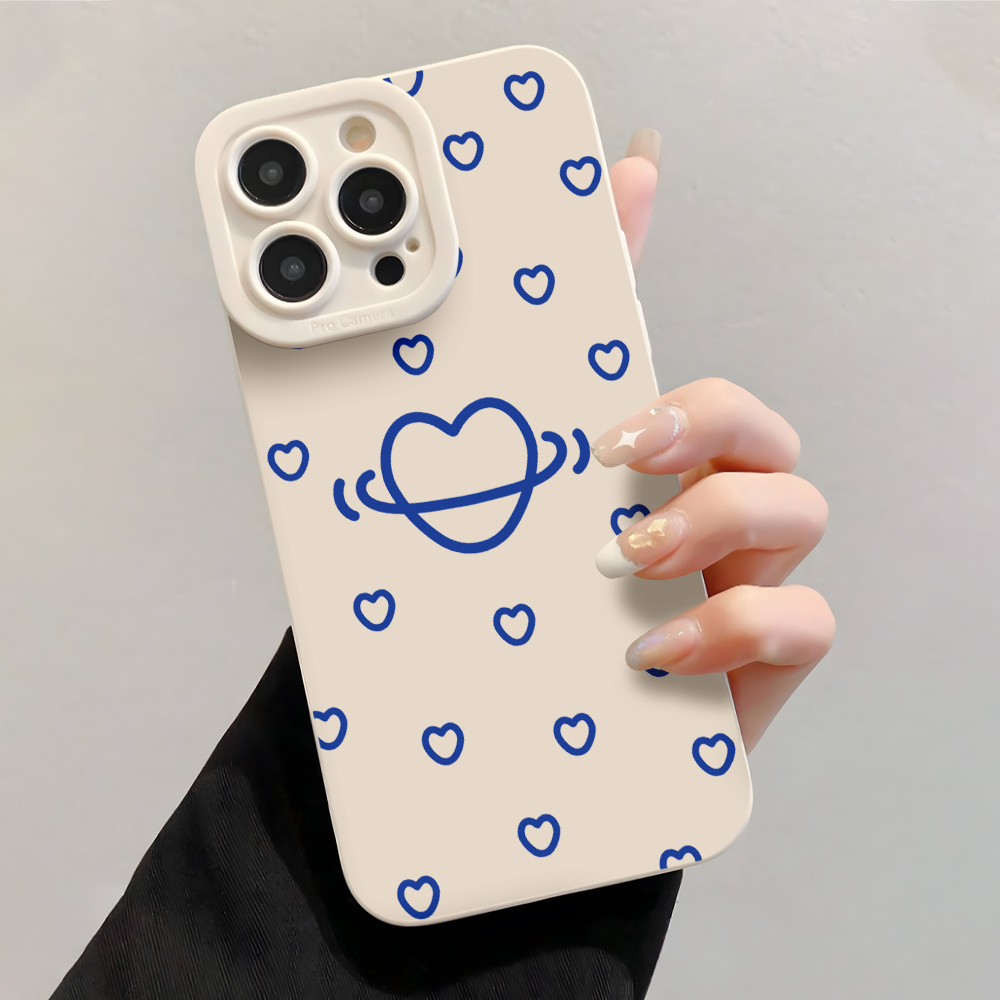 ブルーハート柄のスマホケース、Samsung Galaxy  - Phone Cases With Loop のレビューと価格
