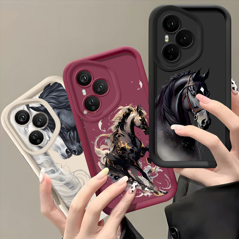創造的な馬柄のスマホケース Honor 400 200 Pr - Phone Cases Honor のレビューと価格