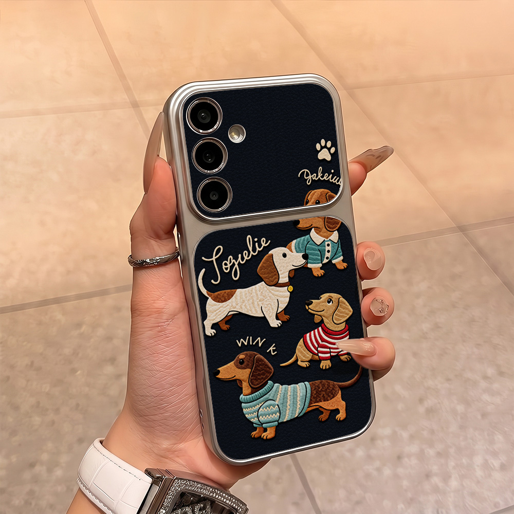 漫画の子犬柄レザー携帯電話ケース Samsung A57 A - Phone Cases Galaxy A16 5G のレビューと価格