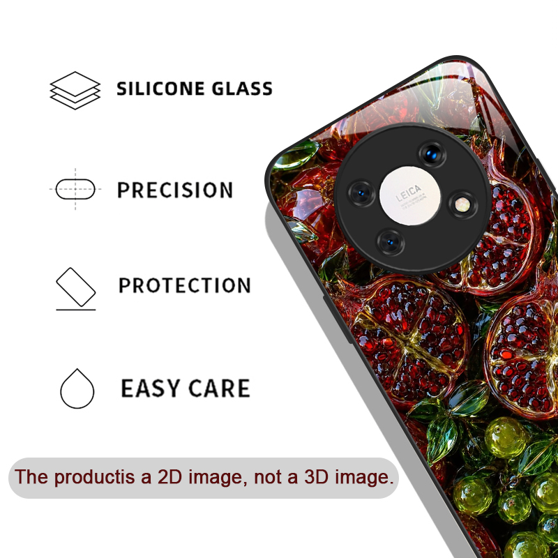 美しいクリスタルフルーツ柄2Dプリント強化ガラス製スマホケー - Phone Cases Honor のレビューと価格