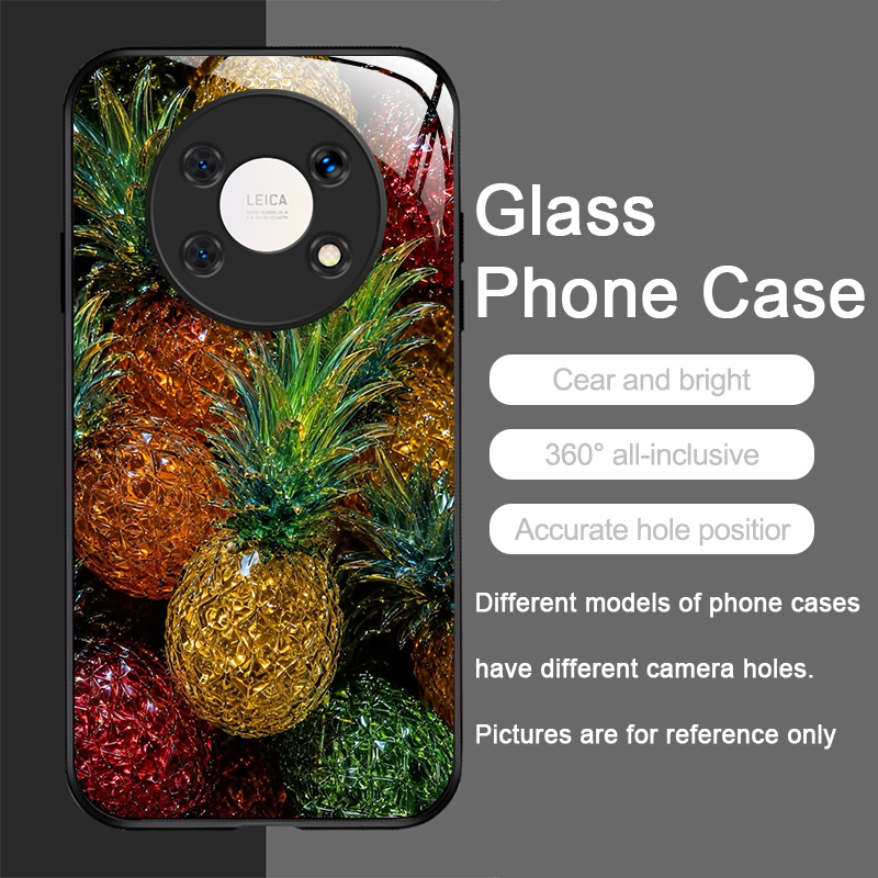 美しいクリスタルフルーツ柄2Dプリント強化ガラス製スマホケー - Phone Cases Honor のレビューと価格