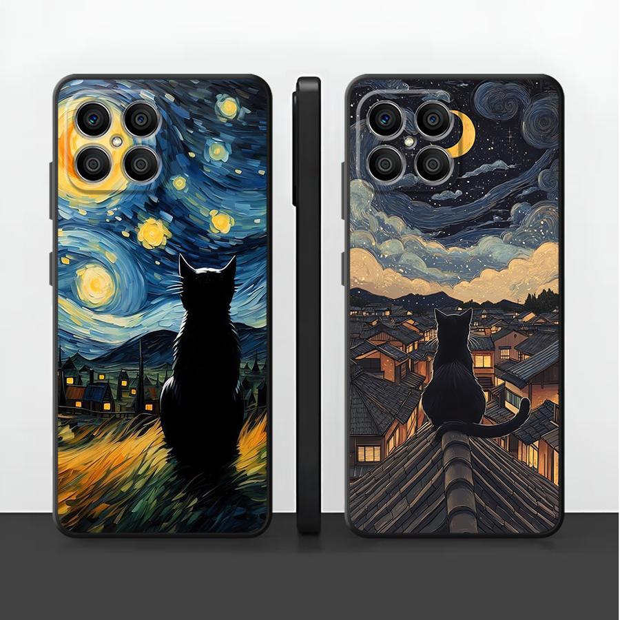 ゴッホの星月夜猫ケース Honor 90 8X X9a Ma - Phone Cases Honor のレビューと価格