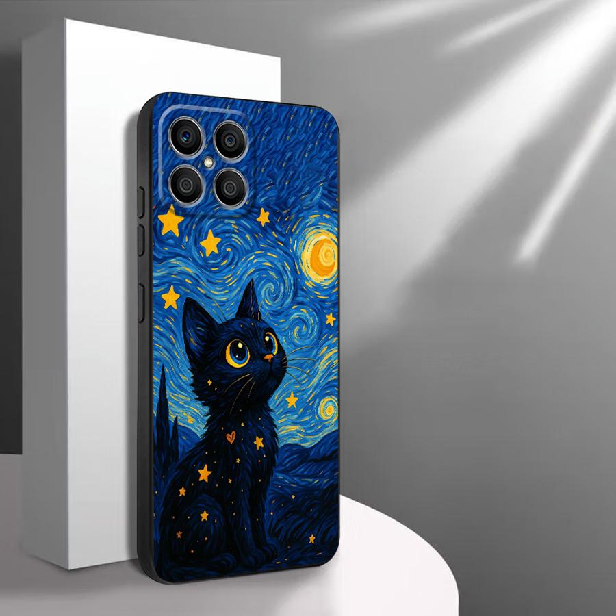 ゴッホの星月夜猫ケース Honor 90 8X X9a Ma - Phone Cases Honor のレビューと価格