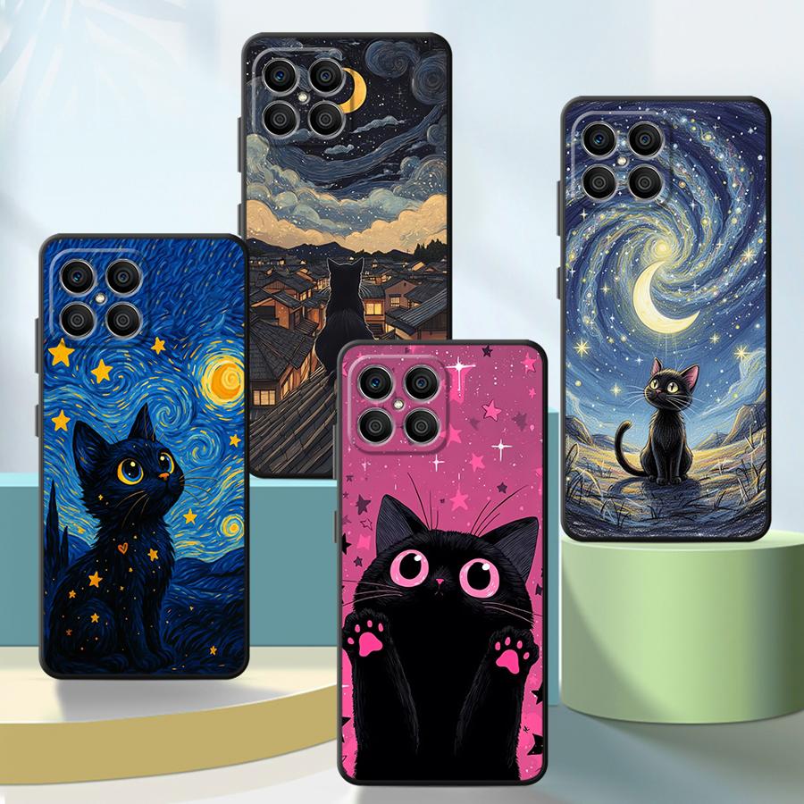 ゴッホの星月夜猫ケース Honor 90 8X X9a Ma - Phone Cases Honor のレビューと価格