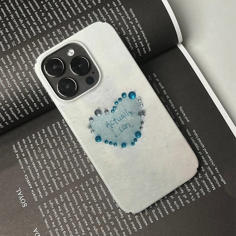 キラキラ輝くハートデザインの「Actually I Can」 - Phone Cases You Can Design のレビューと価格